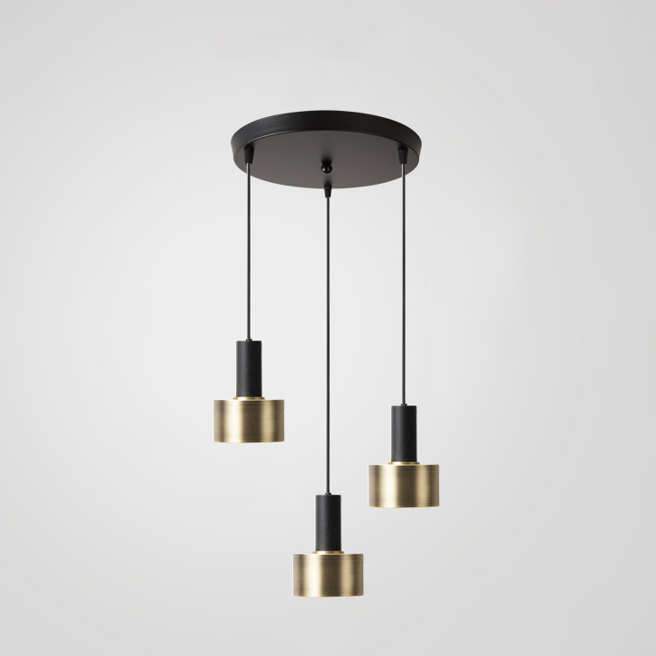 Đèn thả ống rọi đen vàng 3 bóng trang trí bàn ăn STR2703/3 - Ảnh 6