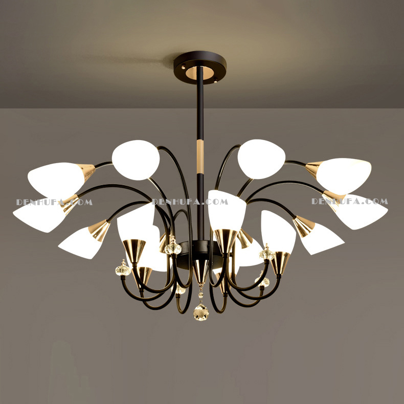 Đèn chùm thủy tinh Hoa Lan Ý trang trí HF2291
