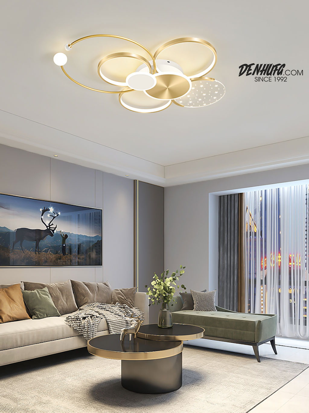 Đèn ốp trần trang trí LED hiện đại HF2398