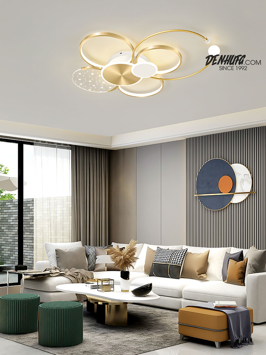 Đèn ốp trần trang trí LED hiện đại HF2398