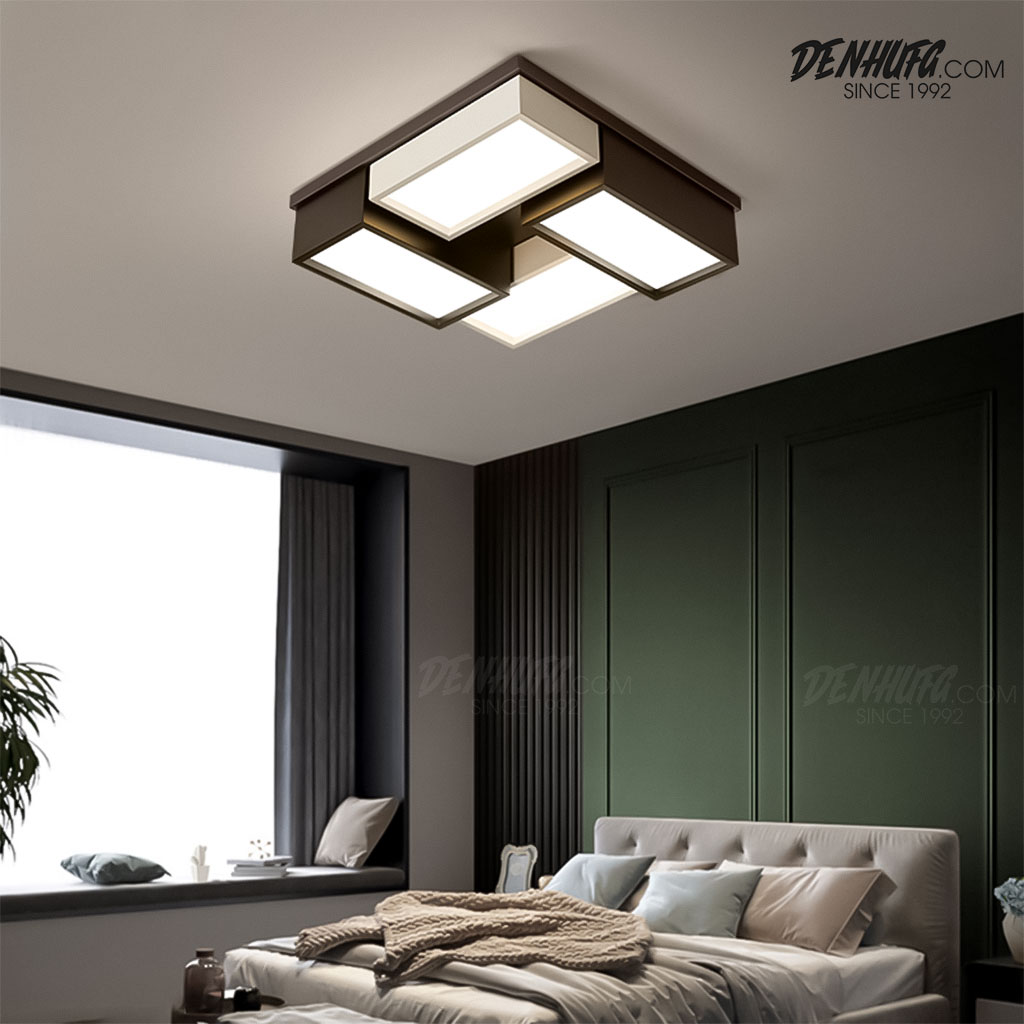 Đèn ốp trần trang trí phòng khách nhỏ, phòng ngủ phong cách hiện đại HF2422