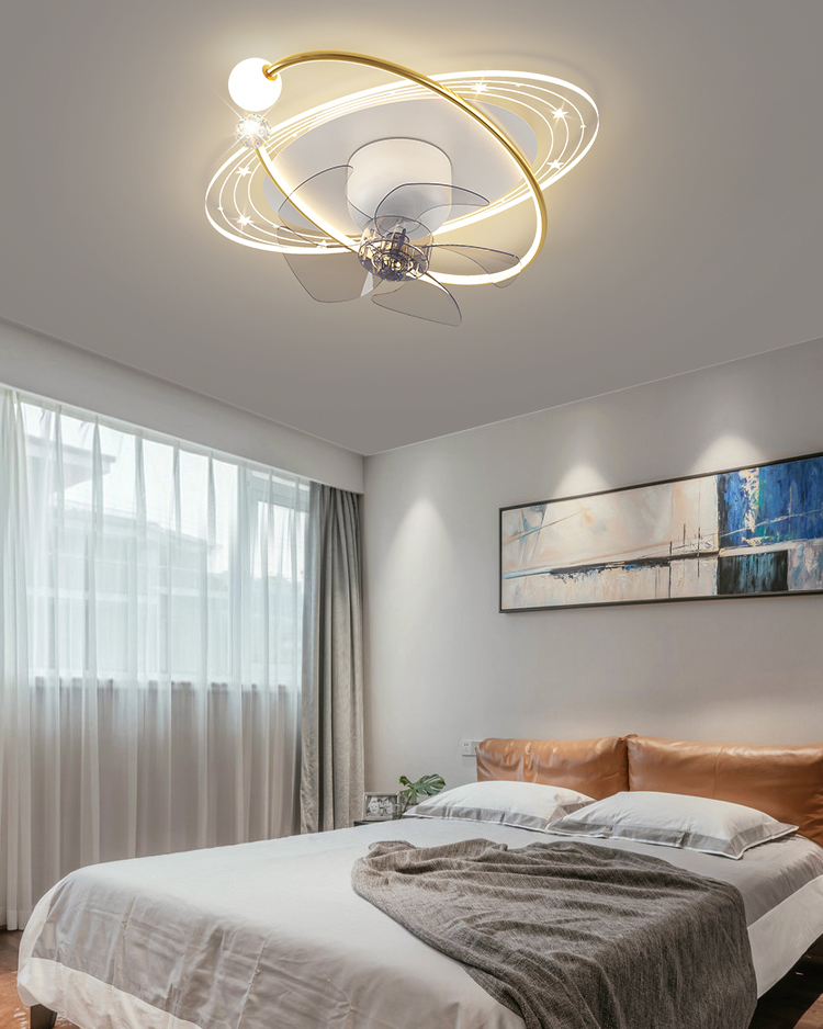 Đèn ốp trần trang trí LED nhỏ gọn kèm quạt động cơ DC HF2403 - Ảnh 10
