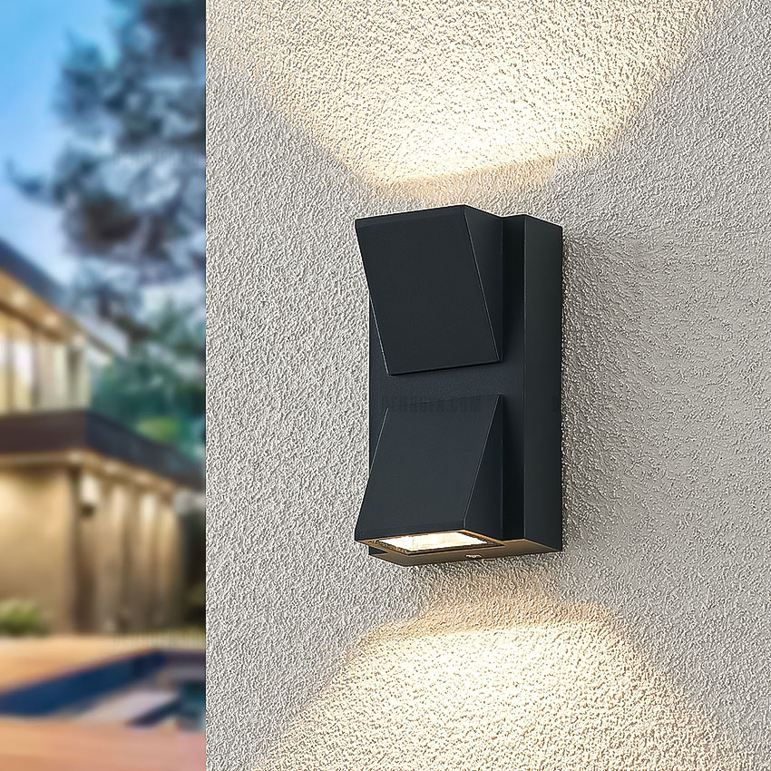 Đèn tường trang trí ngoài trời 2 đầu sáng hiện đại HF456