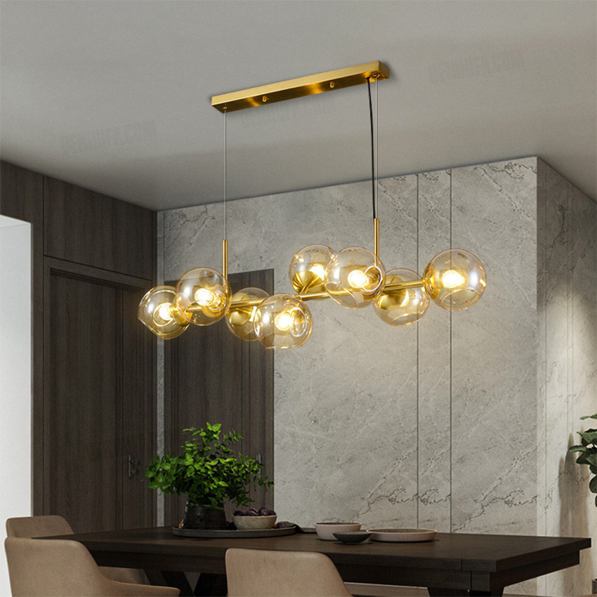 Đèn chùm thủy tinh trang trí bàn ăn HL118