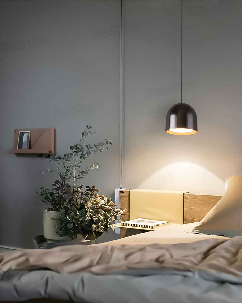 Đèn thả LED ống rọi thân đen bóng cao cấp DHF24