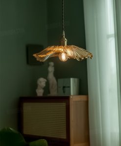 Đèn thả trang trí thủy tinh cánh hoa nghệ thuật 13232