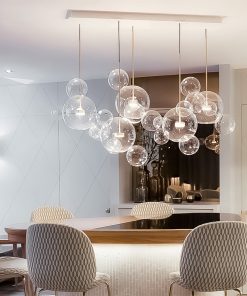 Đèn thả trang trí thủy tinh trong suốt cao cấp 13236