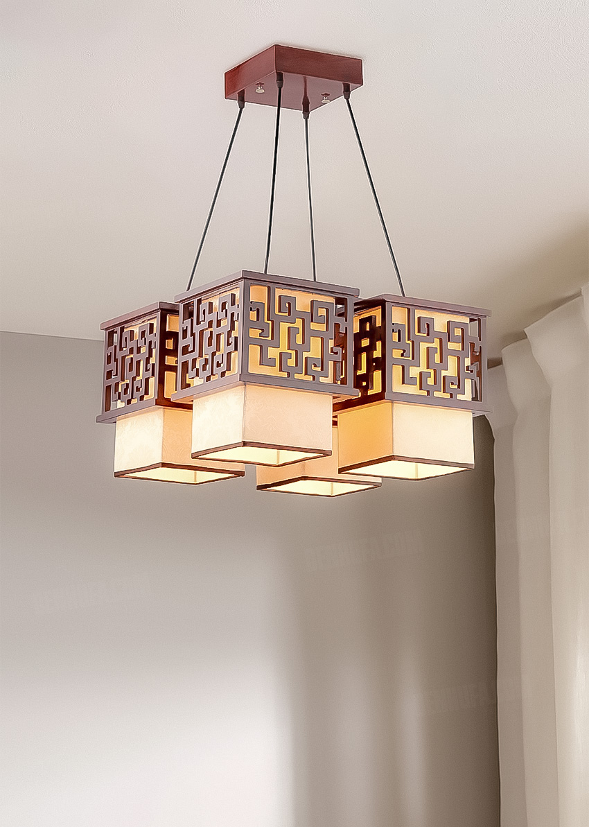 Đèn thả gỗ trang trí HF13116