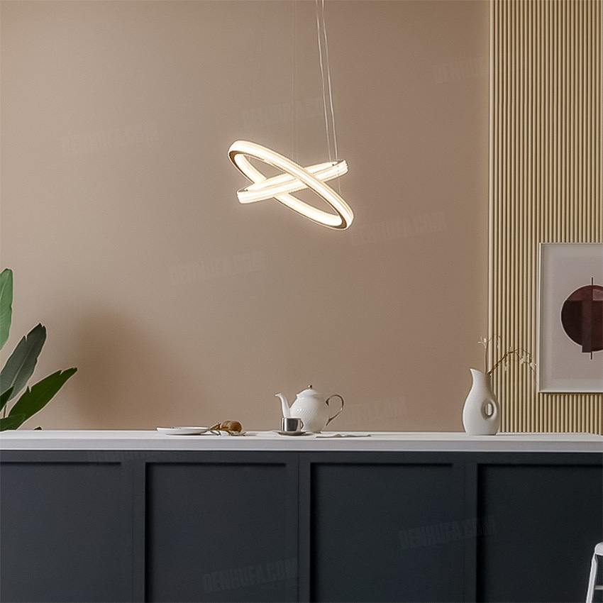 Đèn thả LED 2 vòng tròn cao cấp HF13019