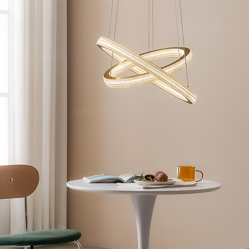 Đèn thả LED 2 vòng tròn cao cấp HF13019