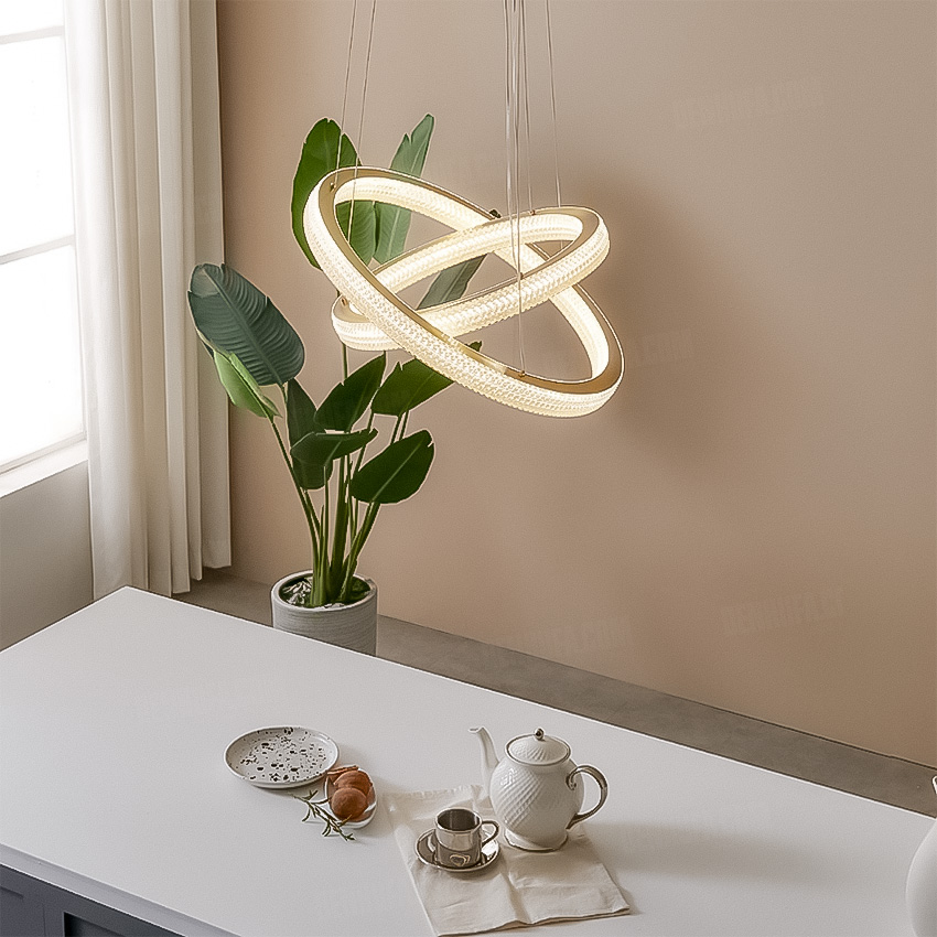 Đèn thả LED 2 vòng tròn cao cấp HF13019