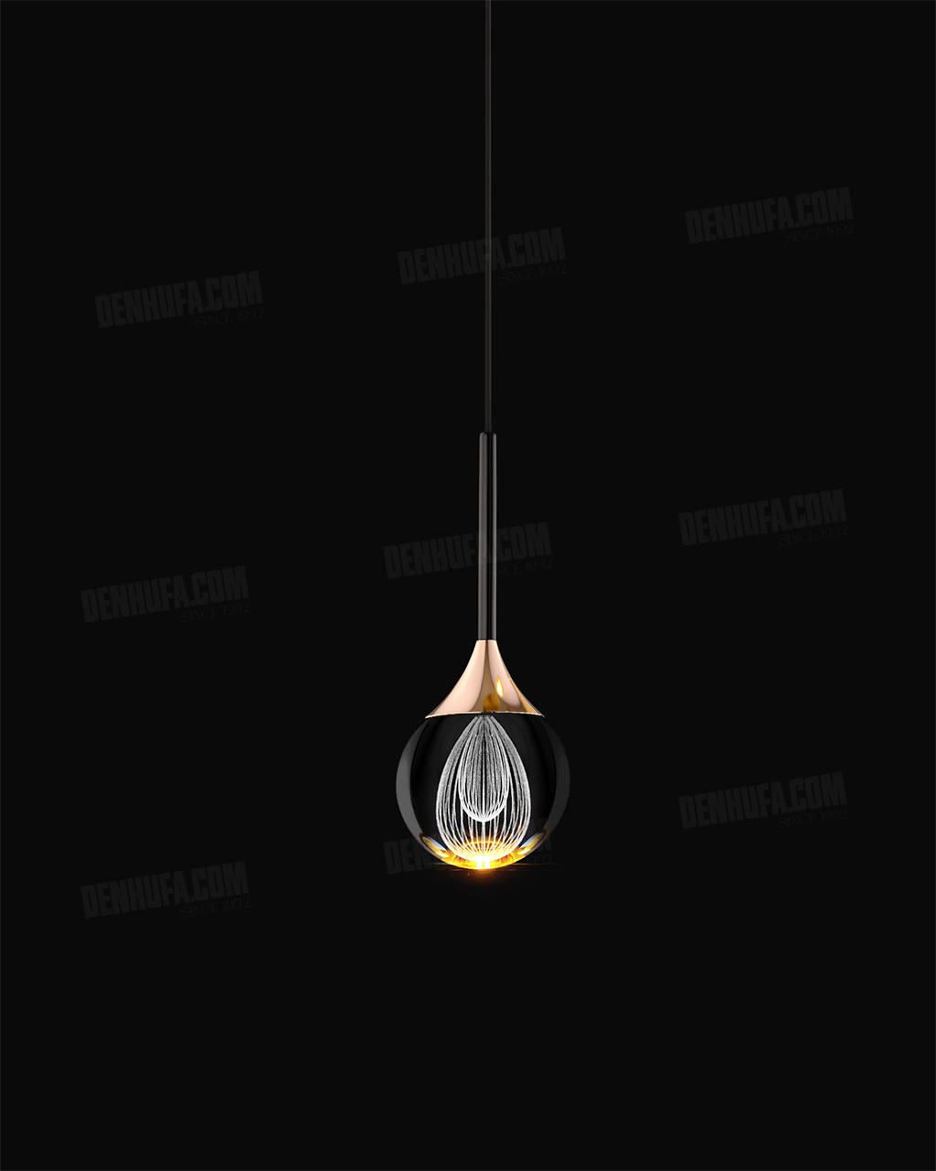 Đèn thả pha lê trang trí thông tầng 18 bóng HF17605