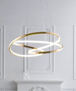 Đèn thả trang trí vòng tròn LED xoắn cao cấp HF17848