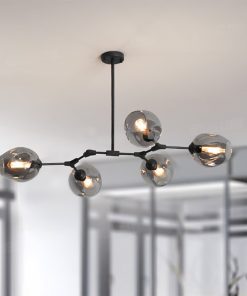 Đèn chùm trang trí thủy tinh khói HF17686
