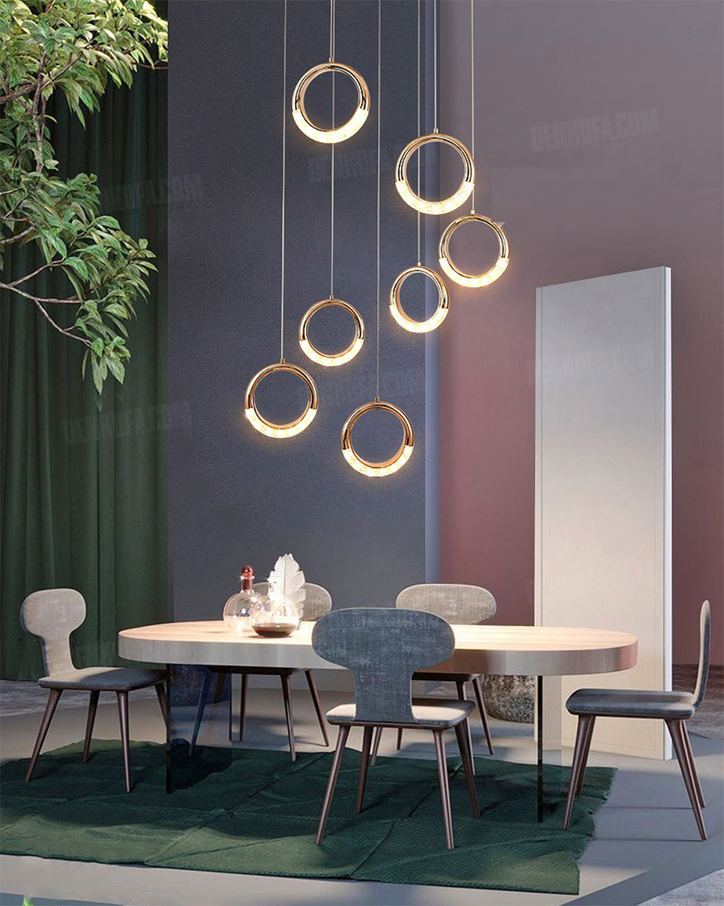 Đèn thả trang trí 7 bóng HF18704